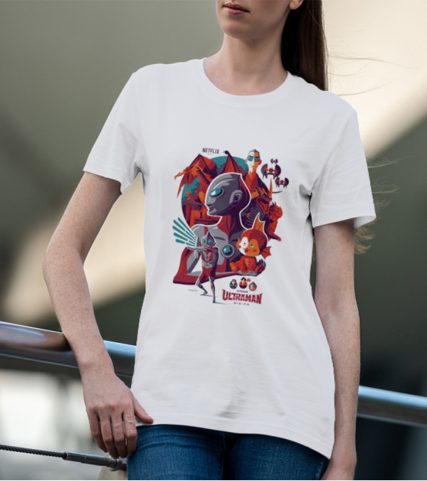 Netflix Ultraman Rising Cartoon Kaiju Characters T-Shirt