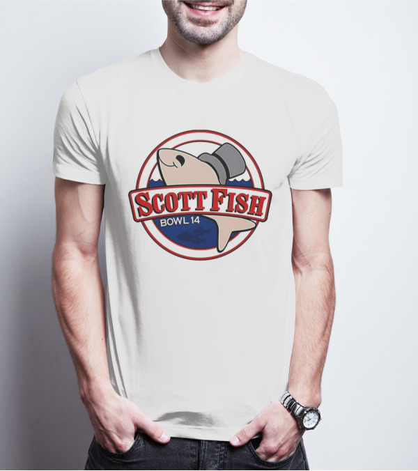 Scott Fish Bowl 14 Shark With Top Hat T-Shirt
