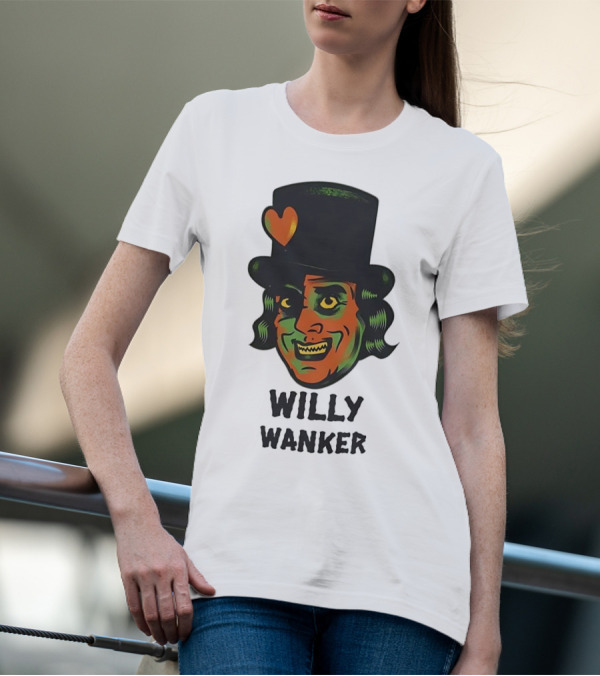 Willy Wanker Orange Heart Character T-Shirt