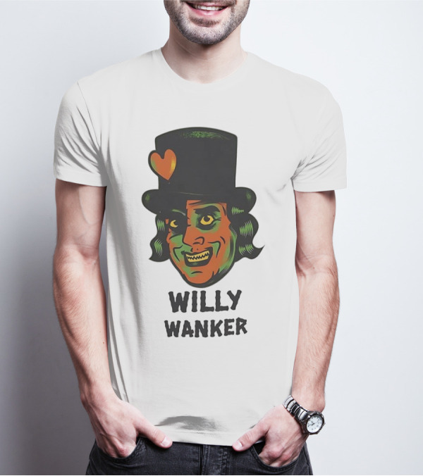 Willy Wanker Orange Heart Character T-Shirt
