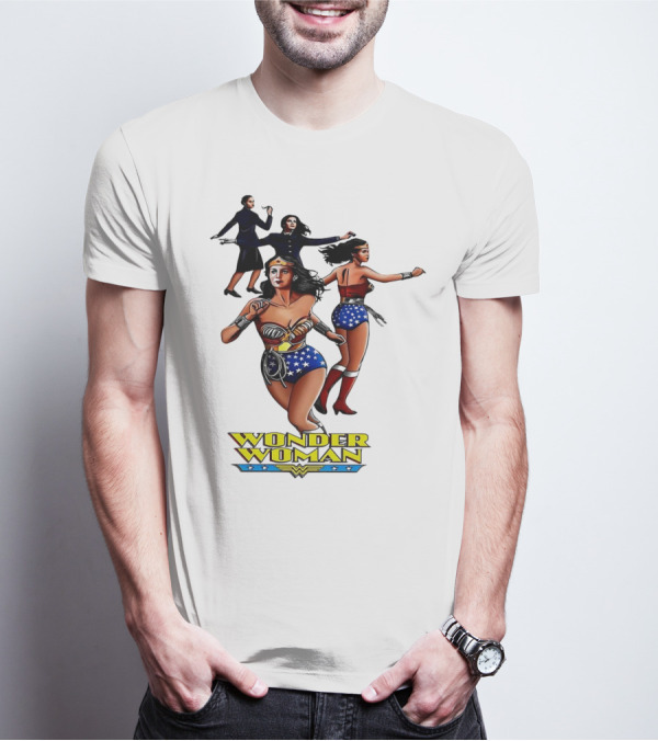 Wonder Woman Classic Logo Comic Character Poses T-Shirt