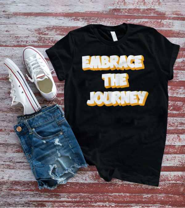 EMBRACE THE JOURNEY White And Yellow T-Shirt