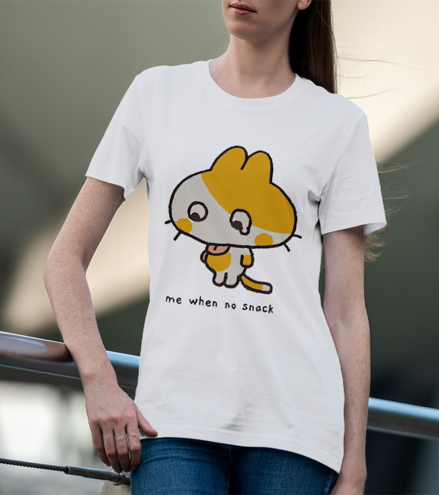 Liliuhms Me When No Snack Cat Cute Character T-Shirt