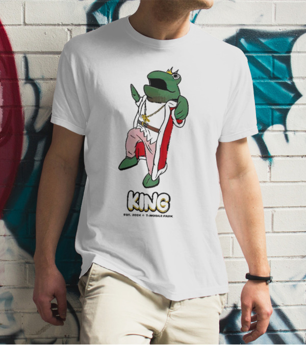 Mariners Salmon Run King Est. 2024 T-Mobile Park T-Shirt