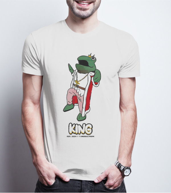 Mariners Salmon Run King Est. 2024 T-Mobile Park T-Shirt