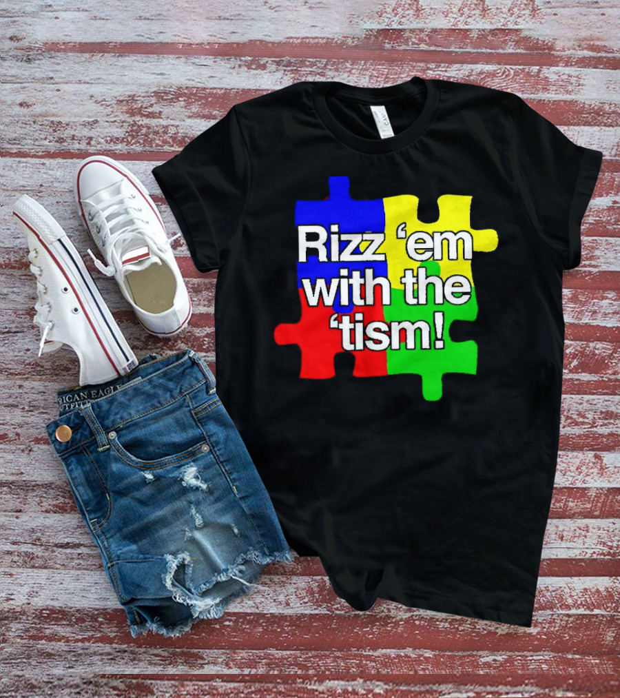 Rizz 'em With The ’Tism Puzzle Pieces T-Shirt