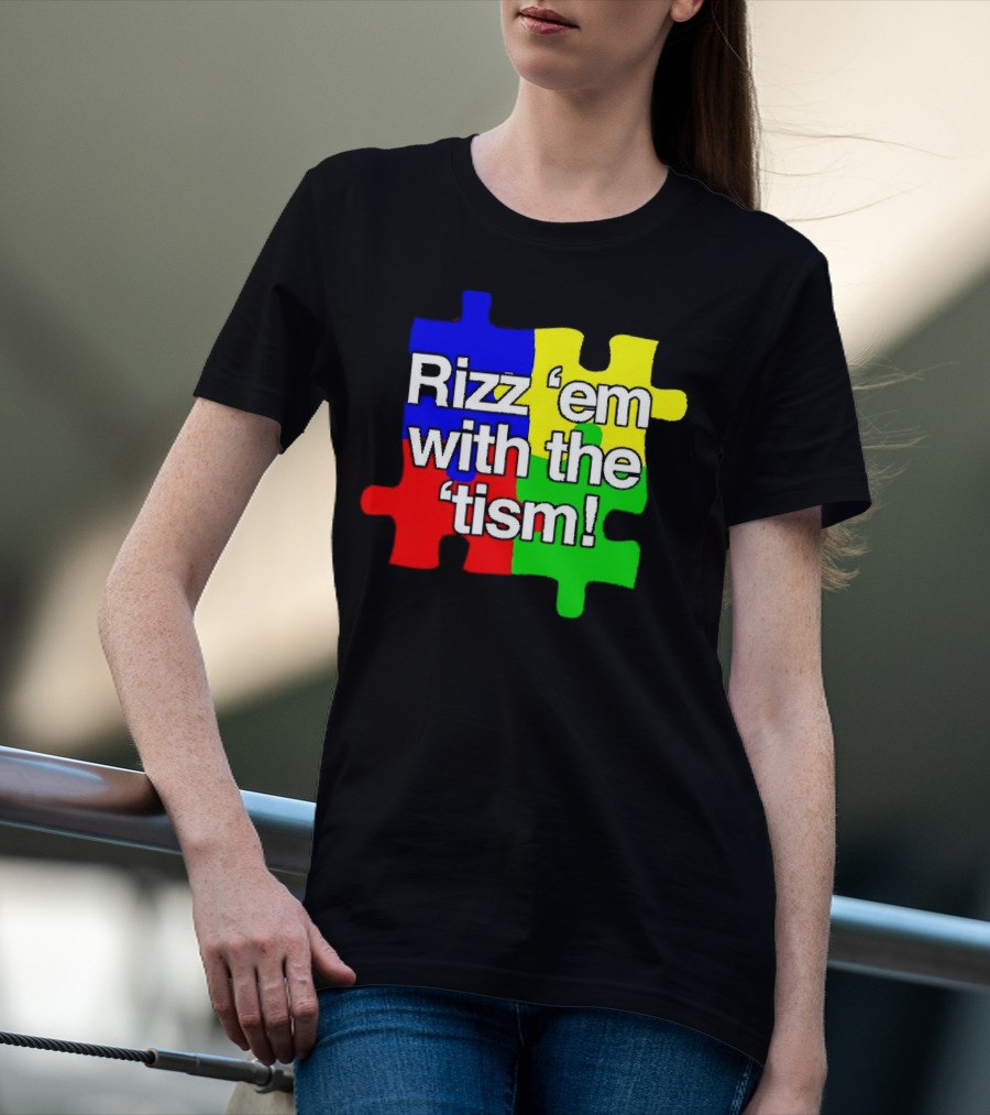 Rizz 'em With The ’Tism Puzzle Pieces T-Shirt