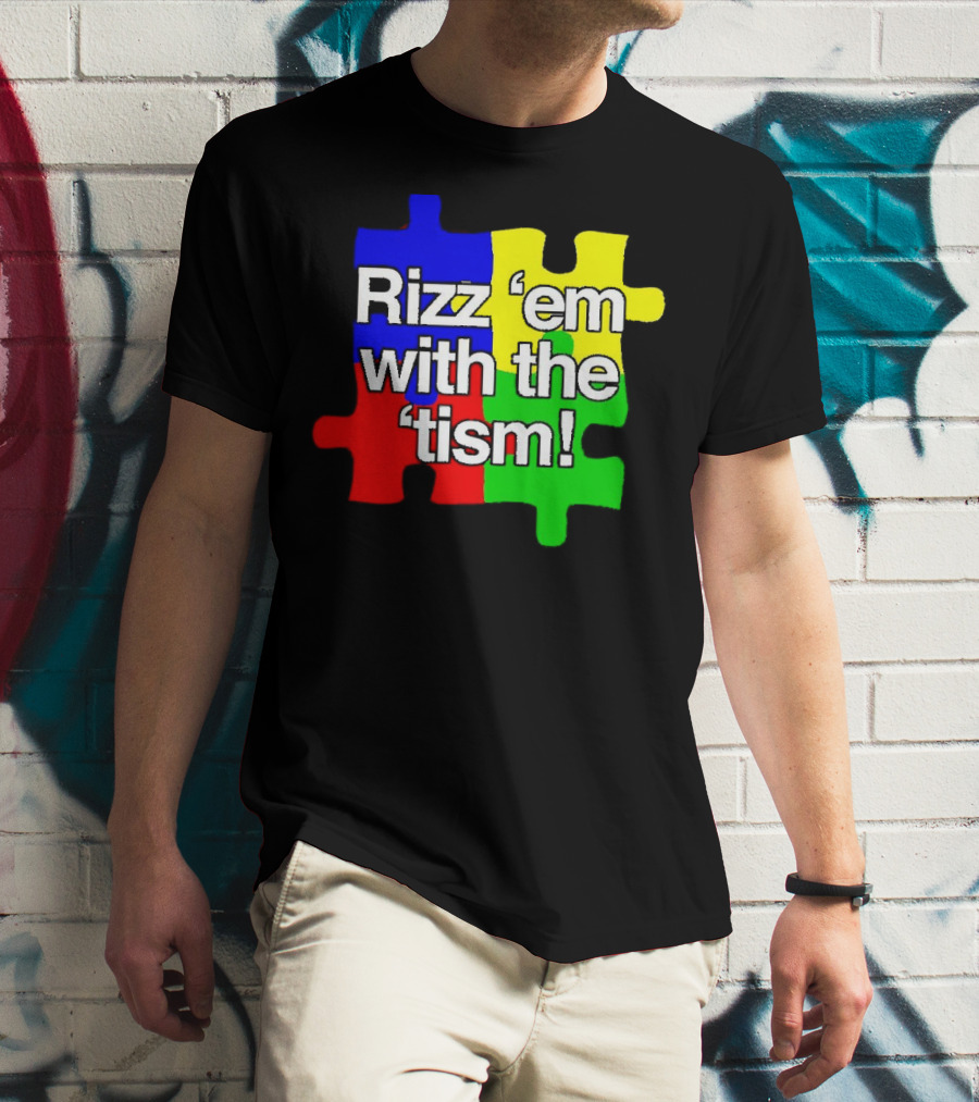Rizz 'em With The ’Tism Puzzle Pieces T-Shirt