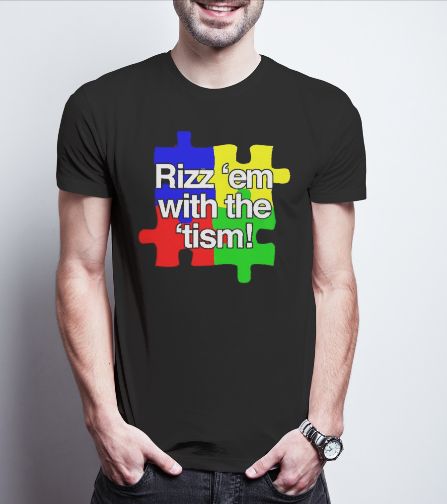 Rizz 'em With The ’Tism Puzzle Pieces T-Shirt