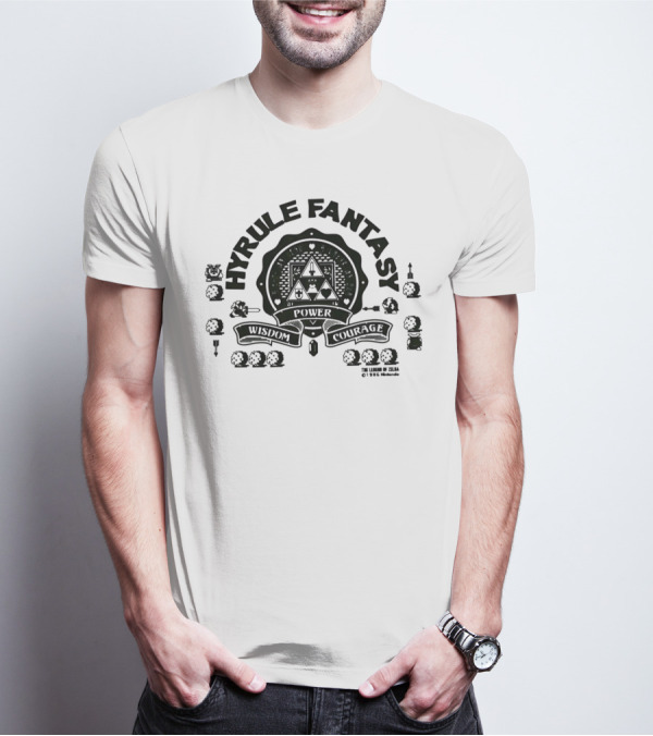 Hyrule Fantasy The Legend Of Zelda Wisdom Power Courage T-Shirt