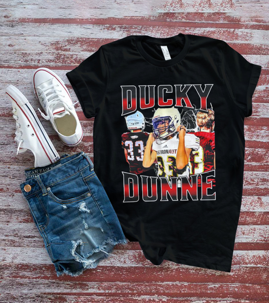 Ducky Dunne Astronaut 33 Football Player T-Shirt