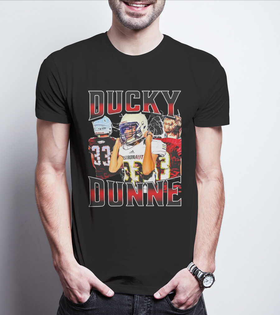 Ducky Dunne Astronaut 33 Football Player T-Shirt