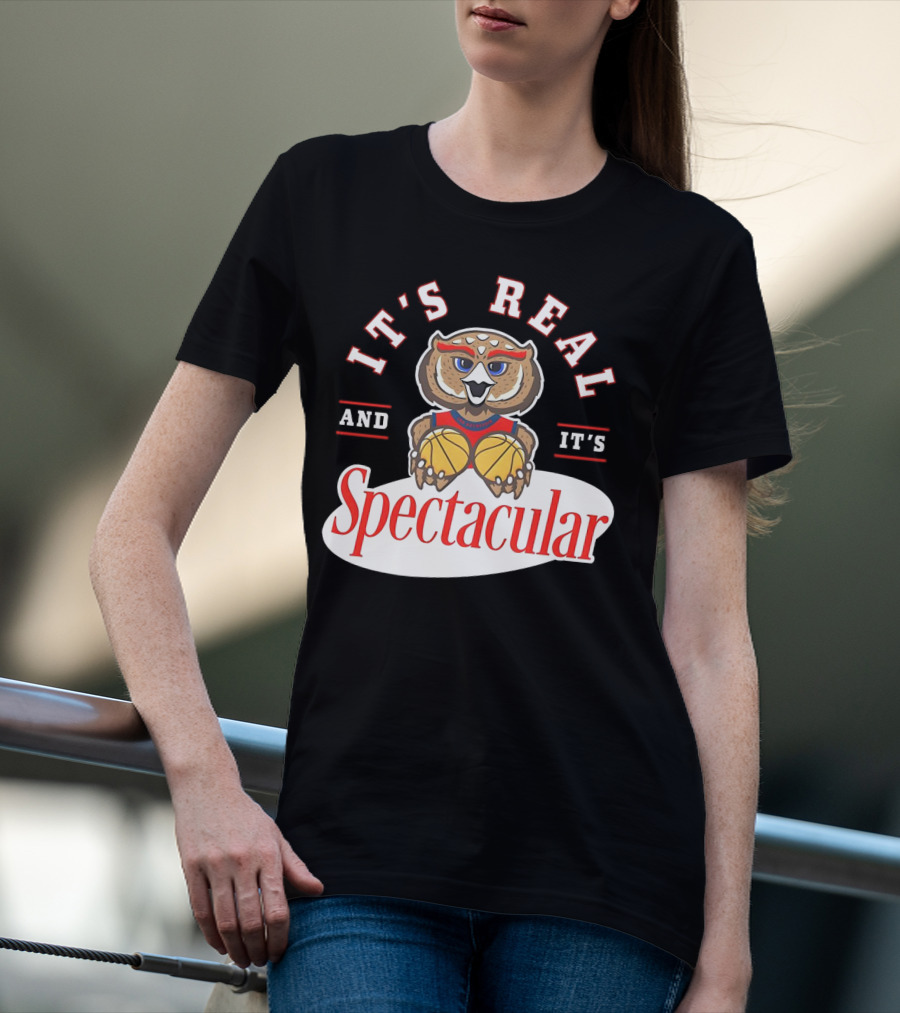It's Real And It's Spectacular Florida Atlantic Owls Mascot T-Shirt