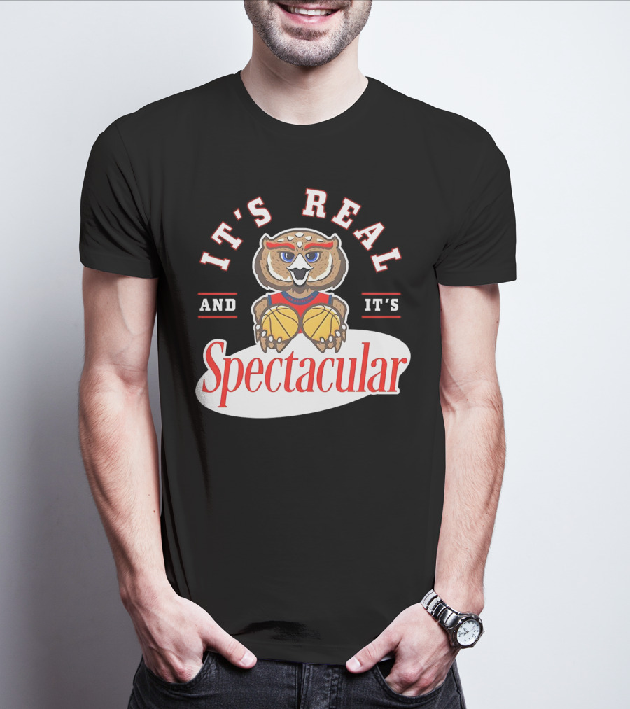It's Real And It's Spectacular Florida Atlantic Owls Mascot T-Shirt