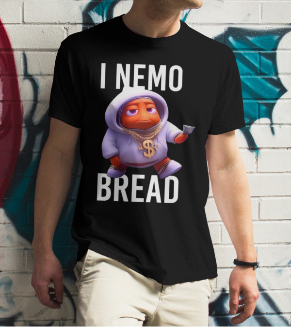I Nemo Bread Cartoon Parody With Blinged-Out Fish In T-Shirt