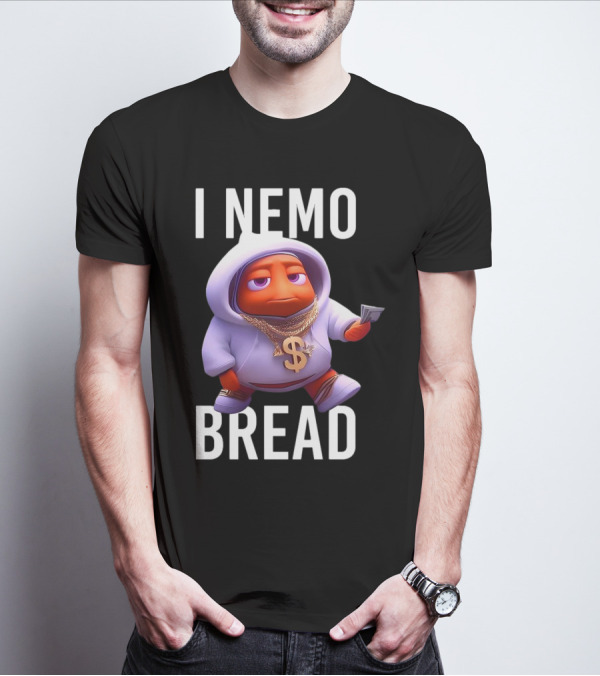 I Nemo Bread Cartoon Parody With Blinged-Out Fish In T-Shirt