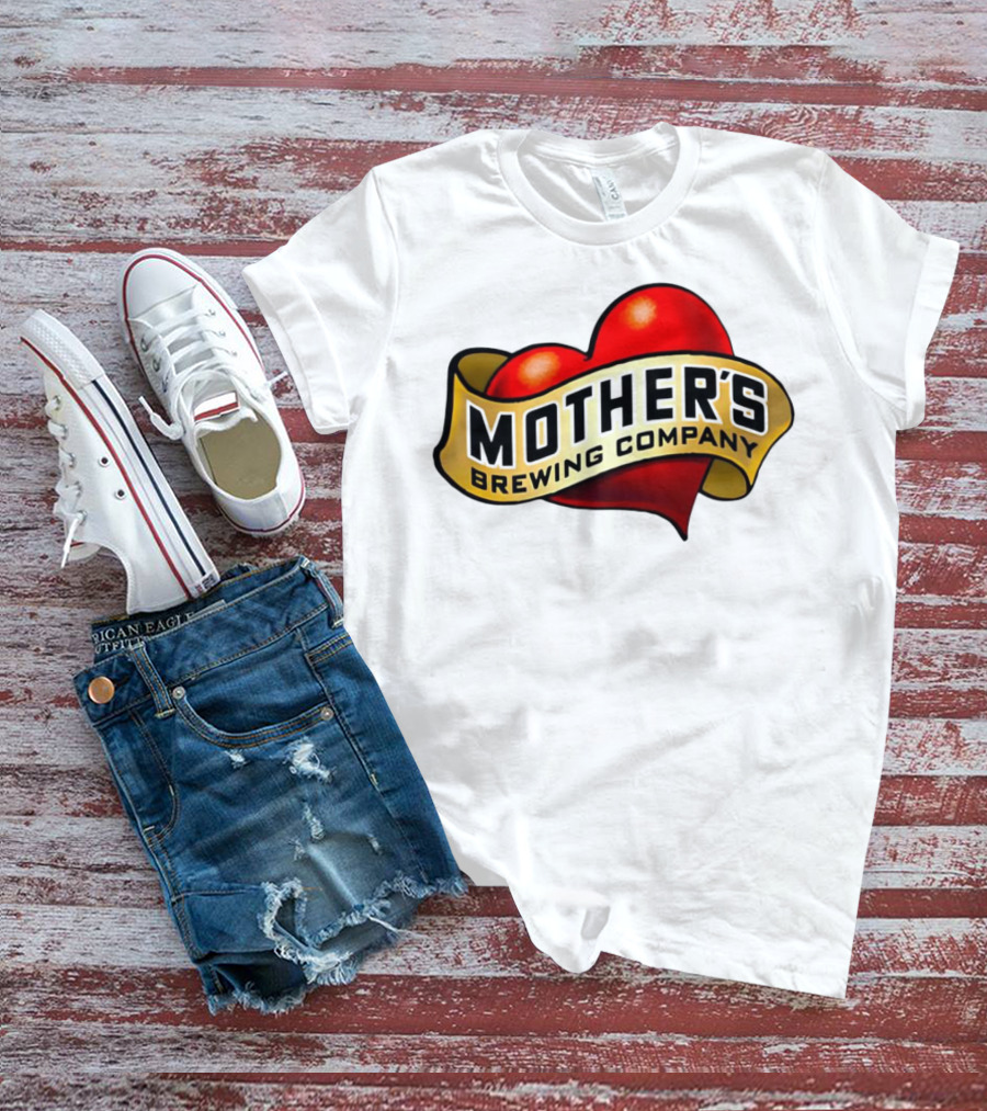 Mother's Brewing Company Heart Red Emblem T-Shirt