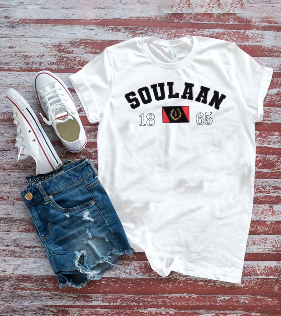 Soulaan 1865 Emblem With Heritage Flag T-Shirt