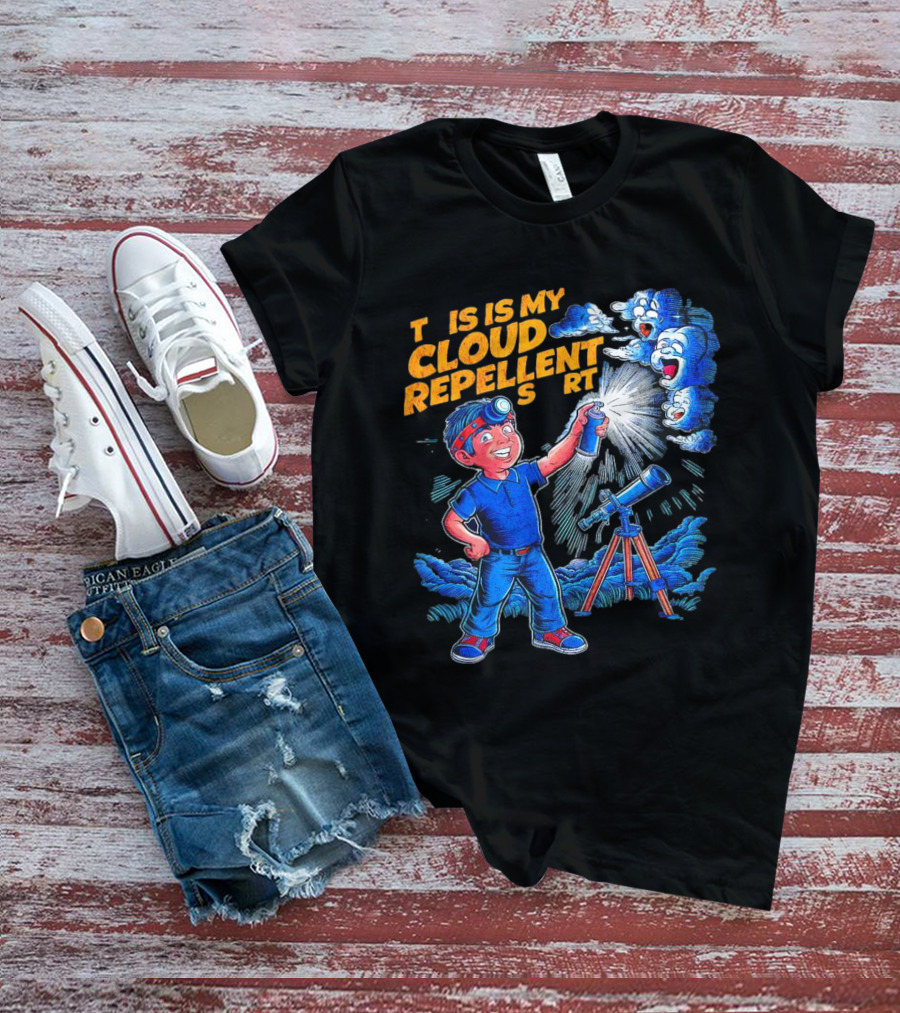 Funny Stargazing With Cloud Repellent Spray And Telescope T-Shirt
