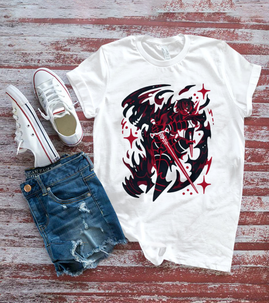 Clive Rosfield Final Fantasy XVI Red And Black Sword T-Shirt