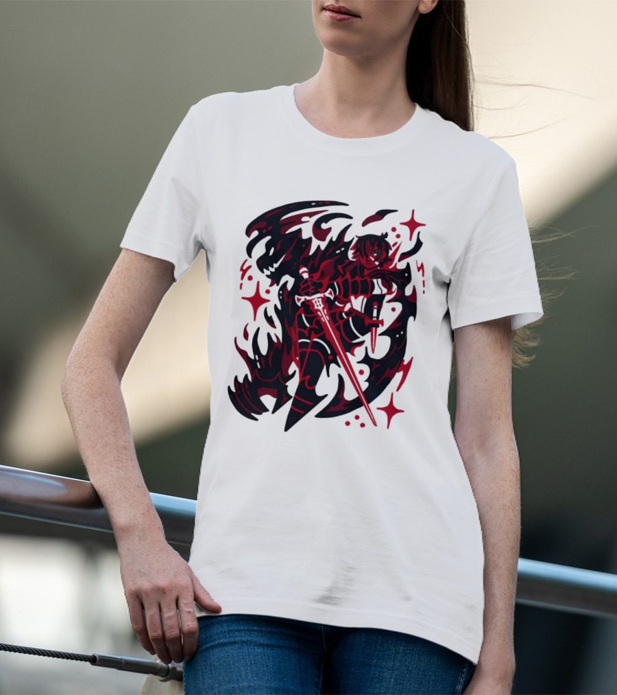 Clive Rosfield Final Fantasy XVI Red And Black Sword T-Shirt