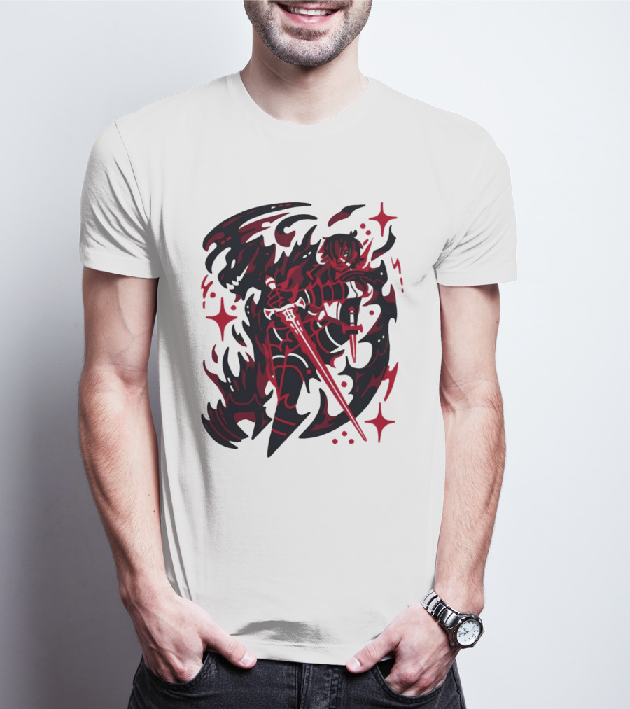 Clive Rosfield Final Fantasy XVI Red And Black Sword T-Shirt