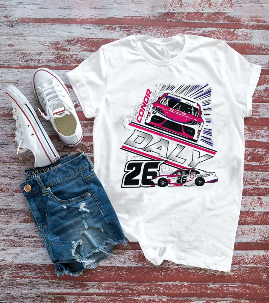 Conor Daly 26 Polkadot Racing Car T-Shirt