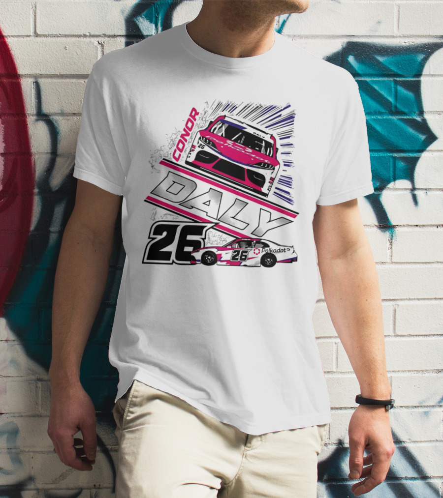 Conor Daly 26 Polkadot Racing Car T-Shirt