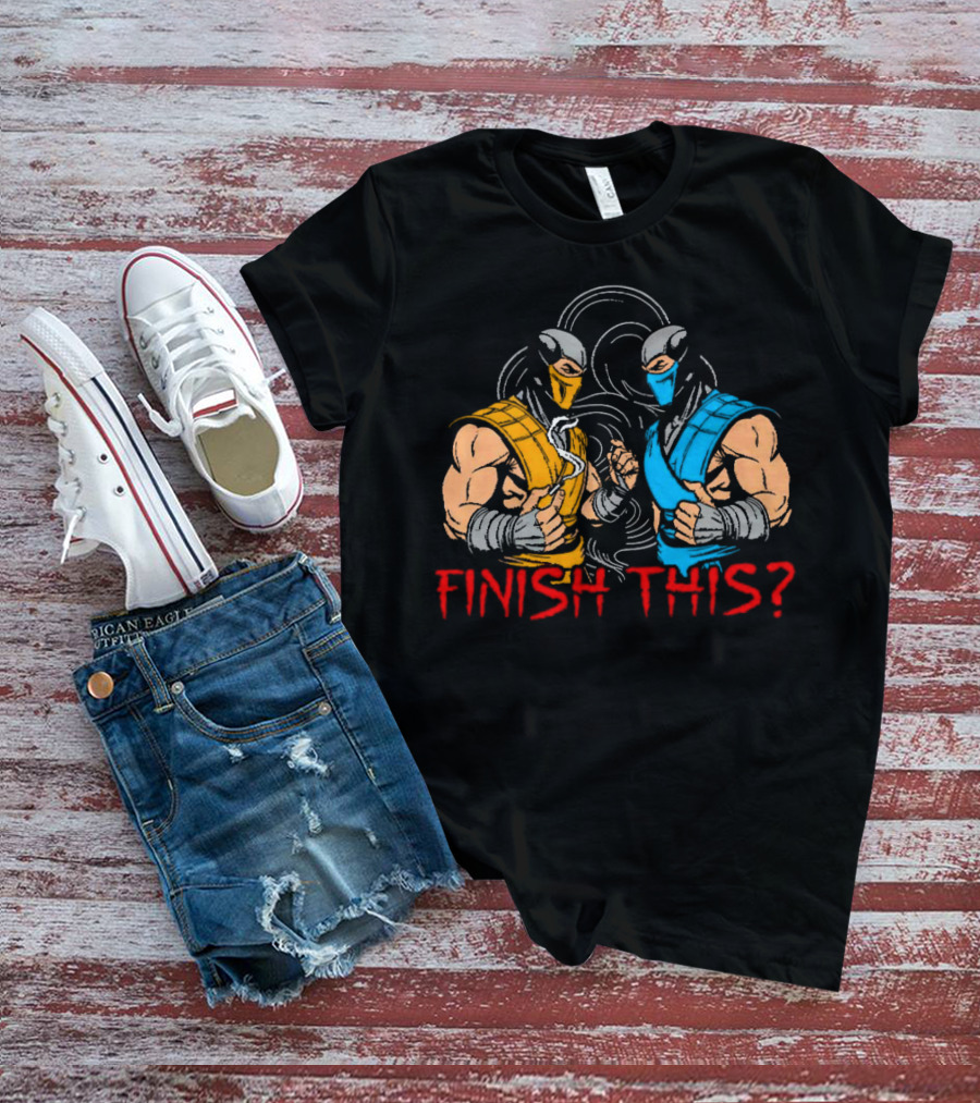 Finish This Mortal Kombat Smoke Sub-Zero Scorpion Showdown T-Shirt