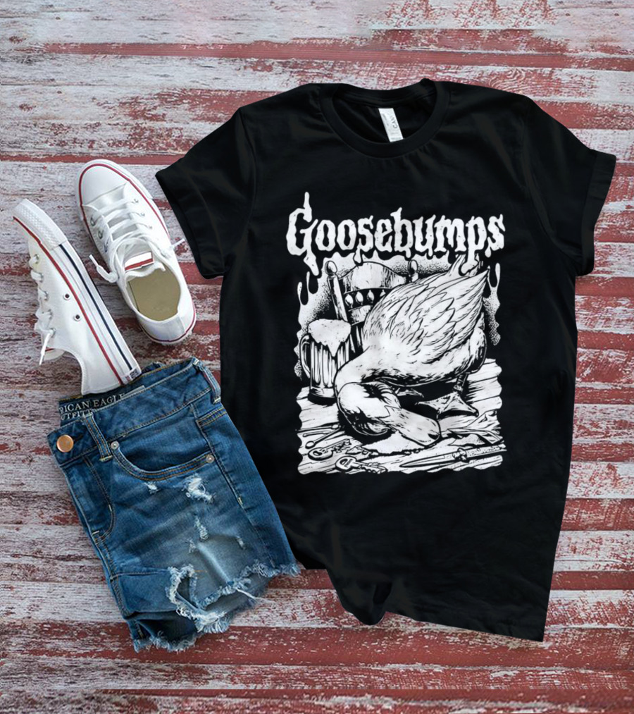 Goosebumps Goose With Thrown Chair And Mug T-Shirt