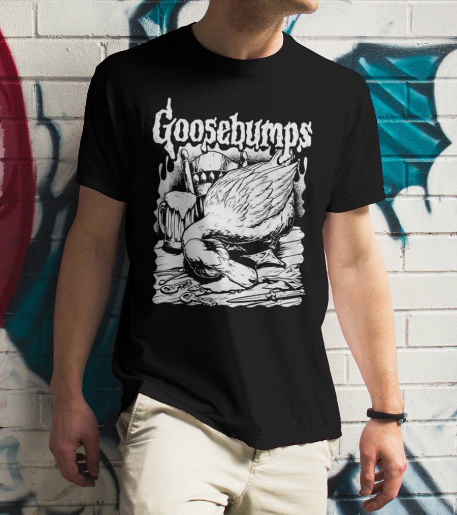 Goosebumps Goose With Thrown Chair And Mug T-Shirt