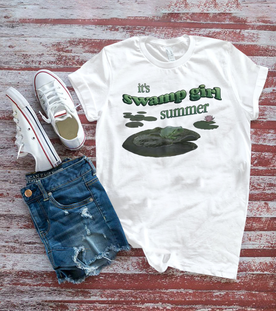 It's Swamp Girl Summer Frog Lily Pads Blossom T-Shirt