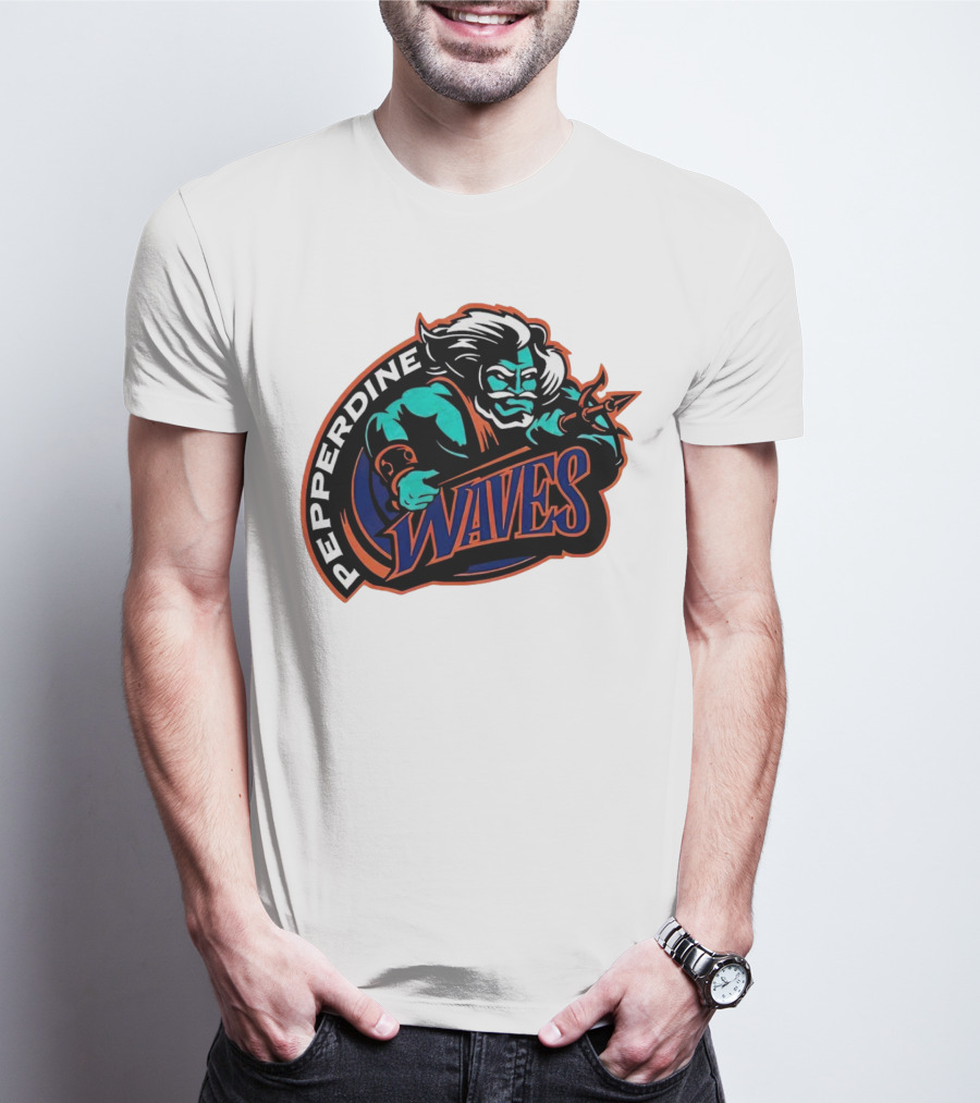 Pepperdine Waves 1997 Retro Logo Warrior T-Shirt