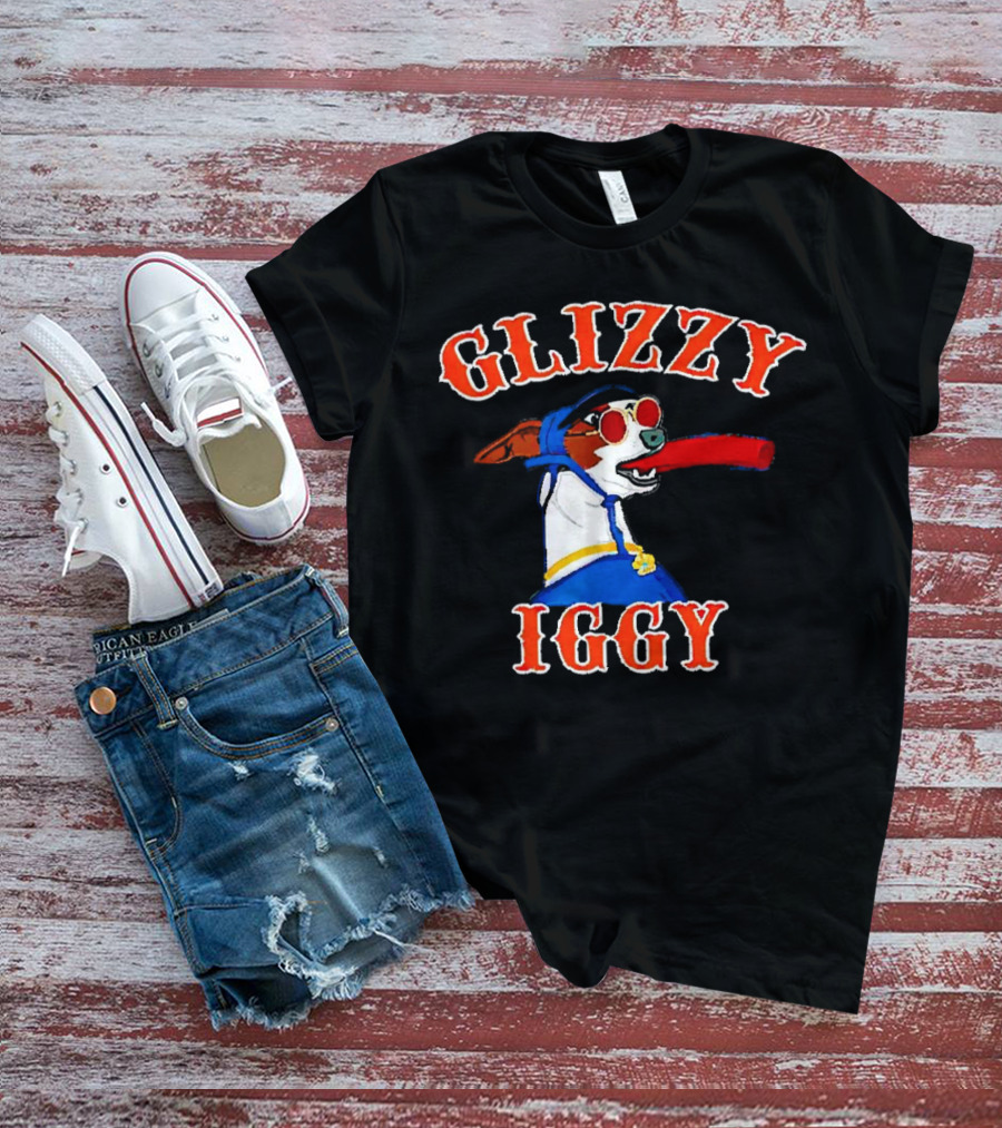 Glizzy Iggy Dog New York Mets Fun Canine Baseball T-Shirt