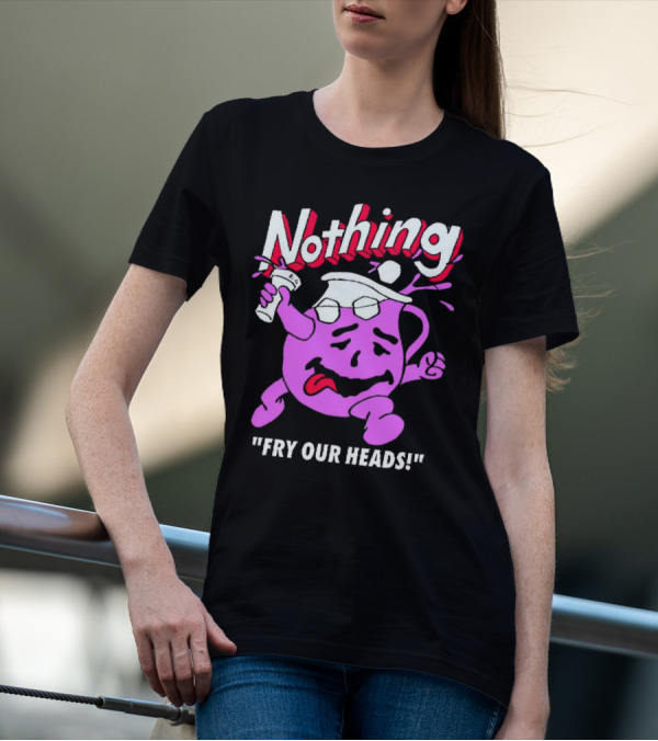 Nothing Fry Our Heads Purple Pitcher Character T-Shirt
