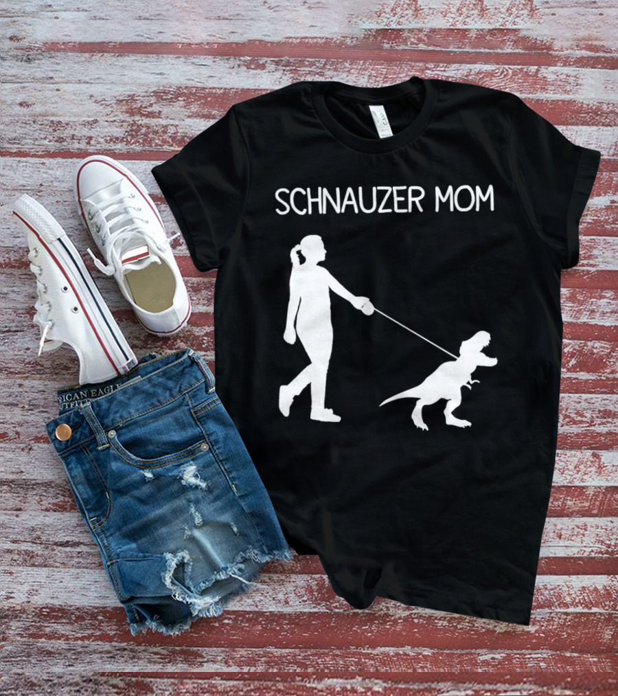 SCHNAUZER MOM T-REX WALKING T-Shirt