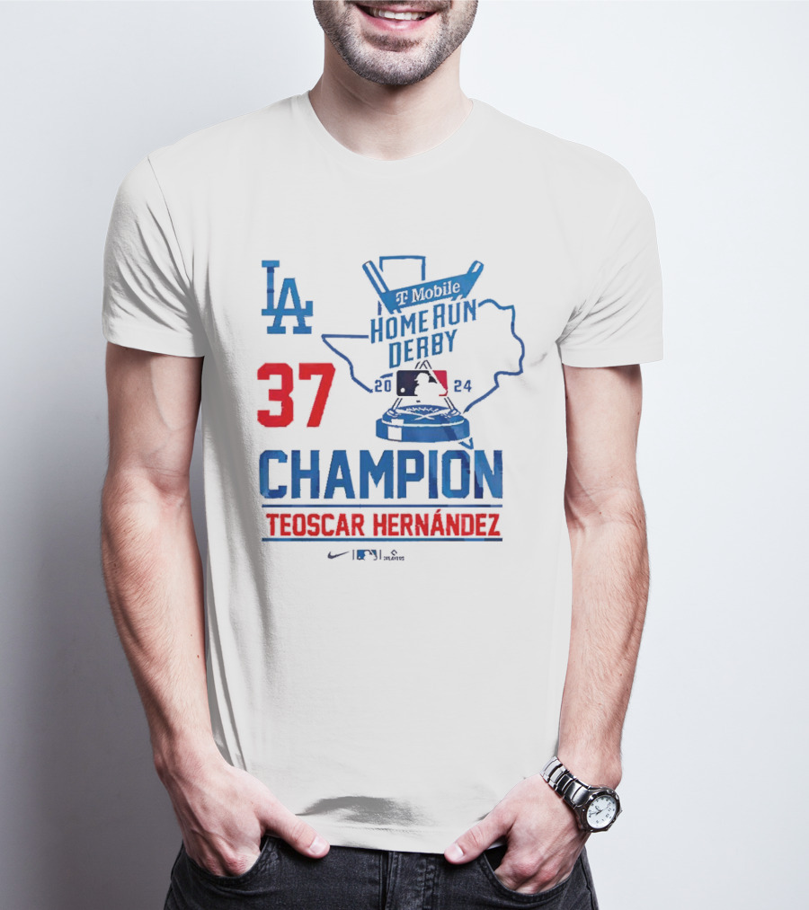 T-Mobile Home Run Derby 2024 Champion Teoscar Hernandez Los Angeles Dodgers 37 T-Shirt