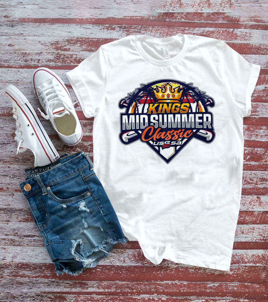 USSSA Ohio Baseball Kings Mid Summer Classic 2024 Palms Crown Bats T-Shirt
