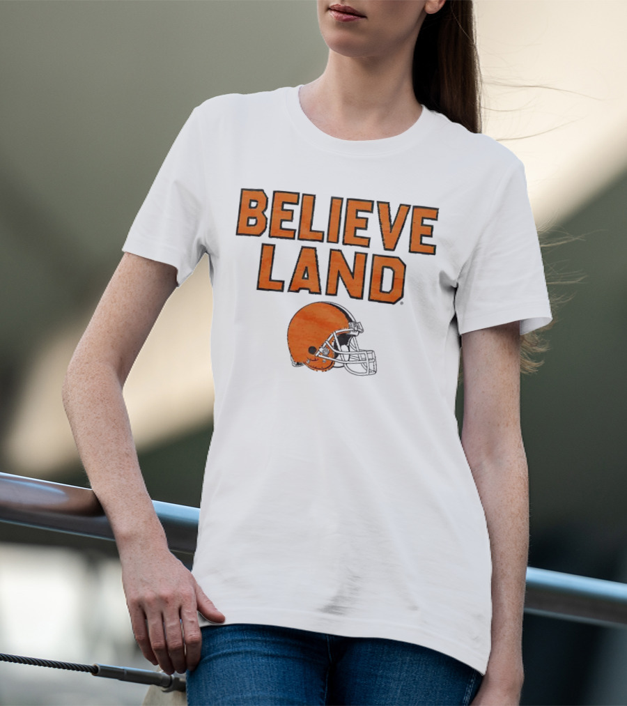 BELIEVELAND Cleveland Browns Helmet T-Shirt