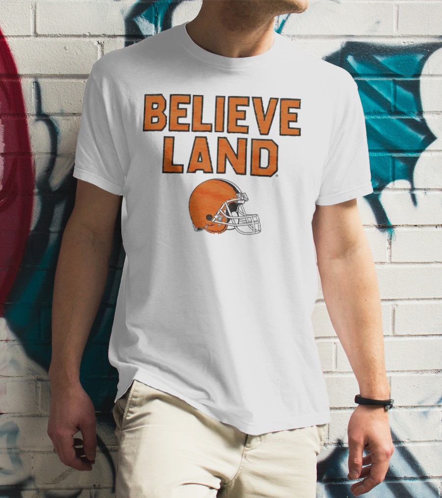 BELIEVELAND Cleveland Browns Helmet T-Shirt