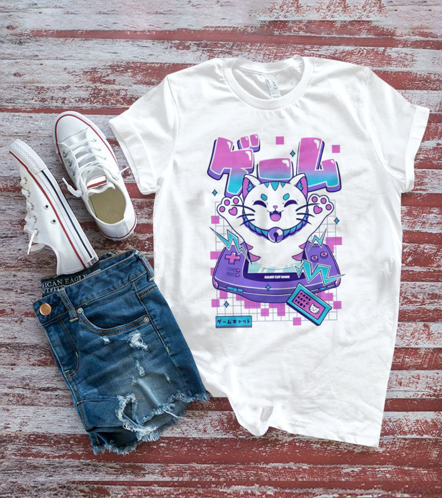 Game Cat Advance Yuri Santos Pereira ゲームキャット T-Shirt