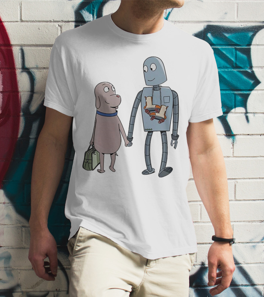 Companionship Adventure: Robot And Dog Journey T-Shirt