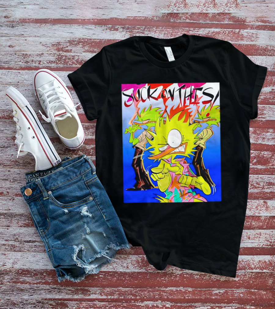 Suck On This Rugrats Reptar And Chuckie Cartoon T-Shirt