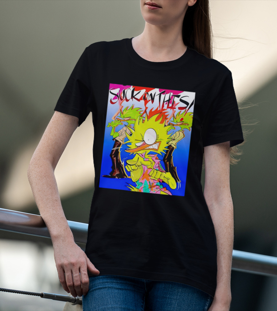 Suck On This Rugrats Reptar And Chuckie Cartoon T-Shirt