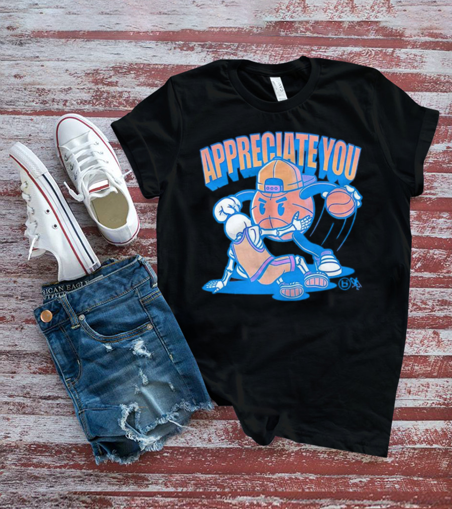Ballislife Appreciate You Basketball Cartoon T-Shirt