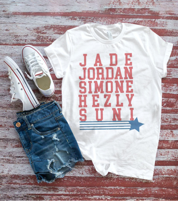 Jade Jordan Simone Hezly Suni Star Lines Sports T-Shirt
