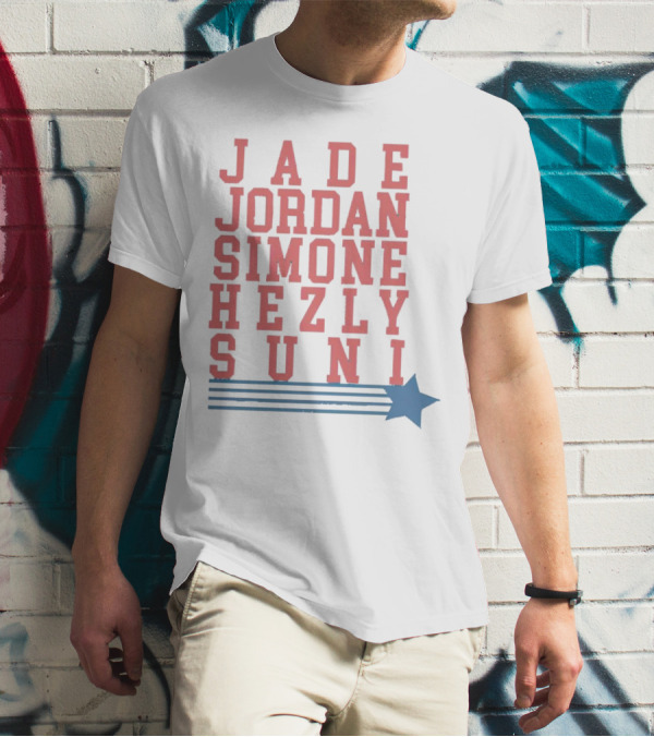 Jade Jordan Simone Hezly Suni Star Lines Sports T-Shirt
