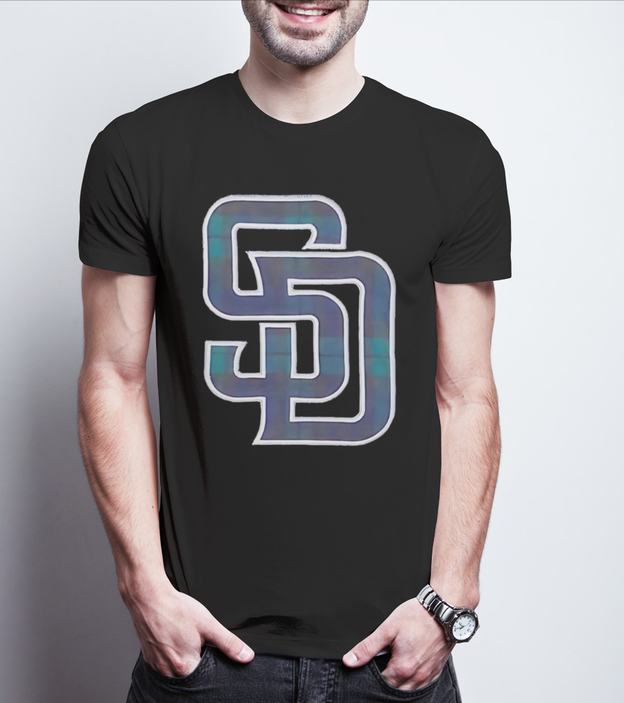 San Diego Padres SD Emblem With Bold Interlocking Letters T-Shirt