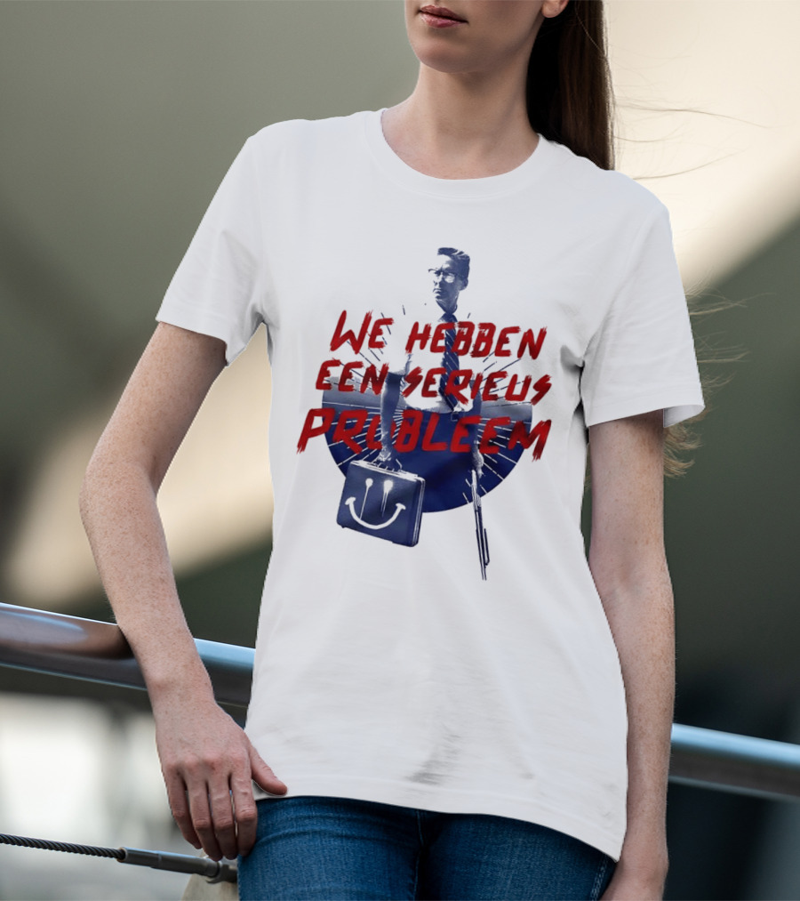 We Hebben Een Serieus Probleem Smiley Bag Man In Shadow T-Shirt