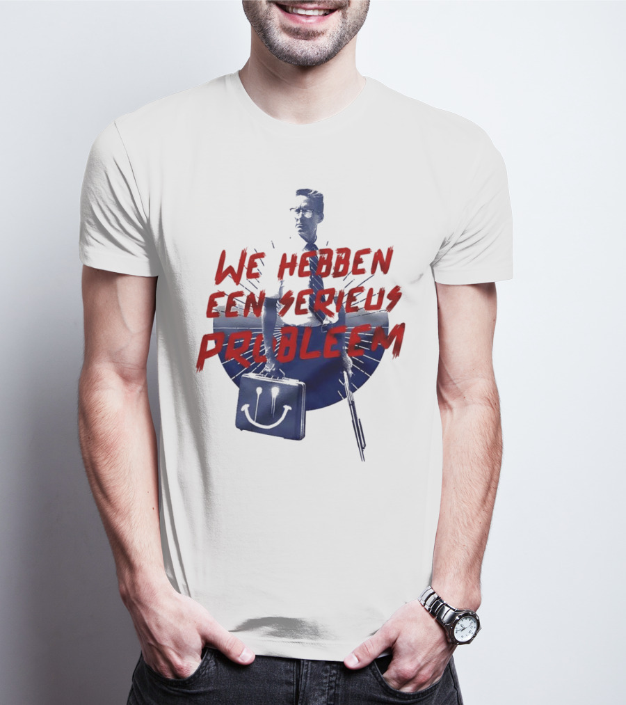 We Hebben Een Serieus Probleem Smiley Bag Man In Shadow T-Shirt